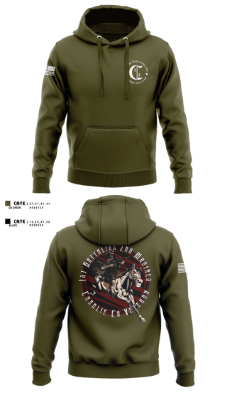 Hoodie, 1st Battalion 2nd Marines Charlie Co Veteran, Marines, Teamtime, Team time, sublimation, custom sports apparel, team uniforms, spirit wear, spiritwear, sports uniforms, custom shirts, team store, custom team store, fundraiser sports, apparel fundraiser