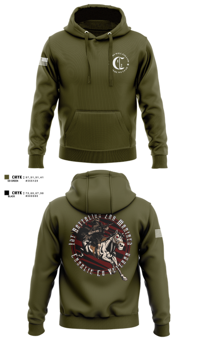 1st Battalion 2nd Marines Charlie Co Veteran 59013691 Hoodie - 3