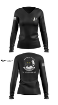 Delta Co. 1-3 Attack Battalion Women's Long Sleeve V-neck Shirt - 3