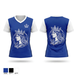 Womens Short Sleeve Vneck Shirt, Mason County Lady Royals, Women's Soccer, Teamtime, Team time, sublimation, custom sports apparel, team uniforms, spirit wear, spiritwear, sports uniforms, custom shirts, team store, custom team store, fundraiser sports, apparel fundraiser