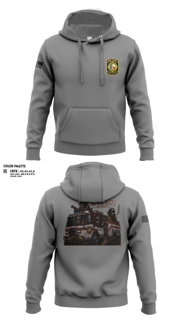Hoodie, WCESD1 B shift, Fire Department, Teamtime, Team time, sublimation, custom sports apparel, team uniforms, spirit wear, spiritwear, sports uniforms, custom shirts, team store, custom team store, fundraiser sports, apparel fundraiser