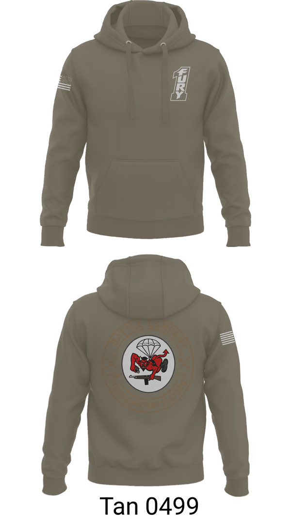 Hoodie, BATTLE COMPANY 1-508PIR, Army, Teamtime, Team time, sublimation, custom sports apparel, team uniforms, spirit wear, spiritwear, sports uniforms, custom shirts, team store, custom team store, fundraiser sports, apparel fundraiser