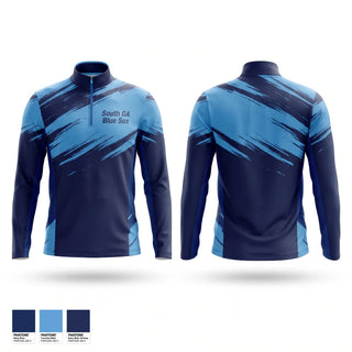 Quarter Zip Jacket, South GA Blue Sox, Baseball, Teamtime, Team time, sublimation, custom sports apparel, team uniforms, spirit wear, spiritwear, sports uniforms, custom shirts, team store, custom team store, fundraiser sports, apparel fundraiser