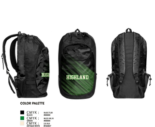 Gear Bag, Highland, Wrestling, Teamtime, Team time, sublimation, custom sports apparel, team uniforms, spirit wear, spiritwear, sports uniforms, custom shirts, team store, custom team store, fundraiser sports, apparel fundraiser