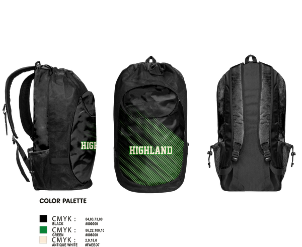 Gear Bag, Highland, Wrestling, Teamtime, Team time, sublimation, custom sports apparel, team uniforms, spirit wear, spiritwear, sports uniforms, custom shirts, team store, custom team store, fundraiser sports, apparel fundraiser