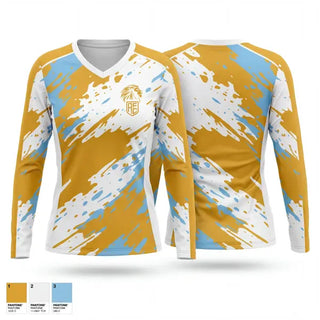 Womens Long Sleeve Vneck Shirt, Aspire FC Lions, Men's Soccer, Teamtime, Team time, sublimation, custom sports apparel, team uniforms, spirit wear, spiritwear, sports uniforms, custom shirts, team store, custom team store, fundraiser sports, apparel fundraiser