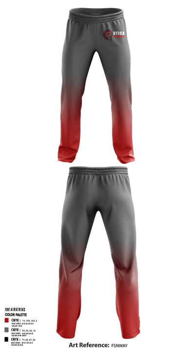 Utica Redskins 65403872 Sweatpants - 1