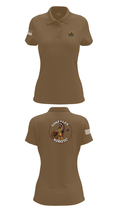 NJROTC Apache Company 29120146 Women's Short Sleeve Performance Polo  - 14