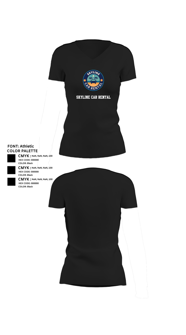 Womens Short Sleeve Vneck Shirt, Skyline Car Rental, Men's Basketball, Teamtime, Team time, sublimation, custom sports apparel, team uniforms, spirit wear, spiritwear, sports uniforms, custom shirts, team store, custom team store, fundraiser sports, apparel fundraiser