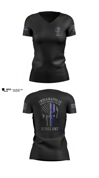 Womens Short Sleeve Vneck Shirt, IPSPD, Police, Teamtime, Team time, sublimation, custom sports apparel, team uniforms, spirit wear, spiritwear, sports uniforms, custom shirts, team store, custom team store, fundraiser sports, apparel fundraiser