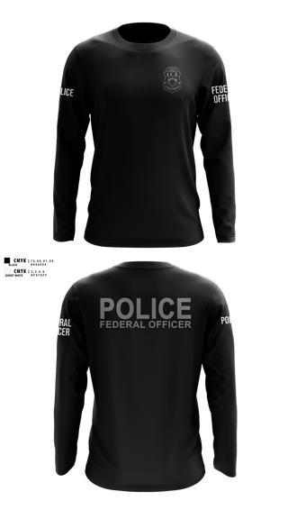 Long Sleeve Performance Shirt, ICE ERO Atlanta, Police, Teamtime, Team time, sublimation, custom sports apparel, team uniforms, spirit wear, spiritwear, sports uniforms, custom shirts, team store, custom team store, fundraiser sports, apparel fundraiser