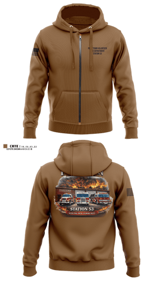 Zip Hoodie, Perrytown Volunteer Fire Department, Fire Department, Teamtime, Team time, sublimation, custom sports apparel, team uniforms, spirit wear, spiritwear, sports uniforms, custom shirts, team store, custom team store, fundraiser sports, apparel fundraiser