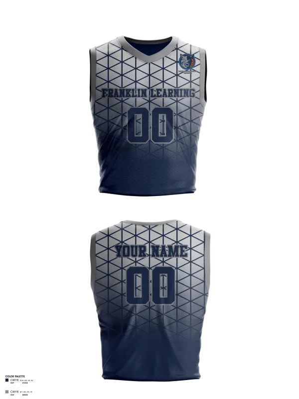 Mens Basketball Jersey, Franklin Learning Center Basketball, Women's Basketball, Teamtime, Team time, sublimation, custom sports apparel, team uniforms, spirit wear, spiritwear, sports uniforms, custom shirts, team store, custom team store, fundraiser sports, apparel fundraiser