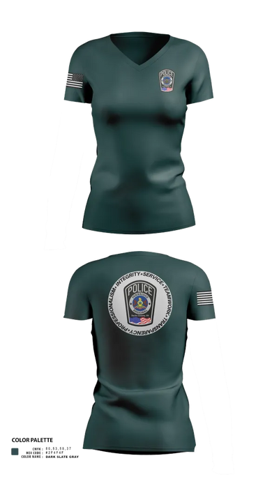 Pennridge Regional Police 94078057 Women's Short Sleeve V-neck Shirt - 22