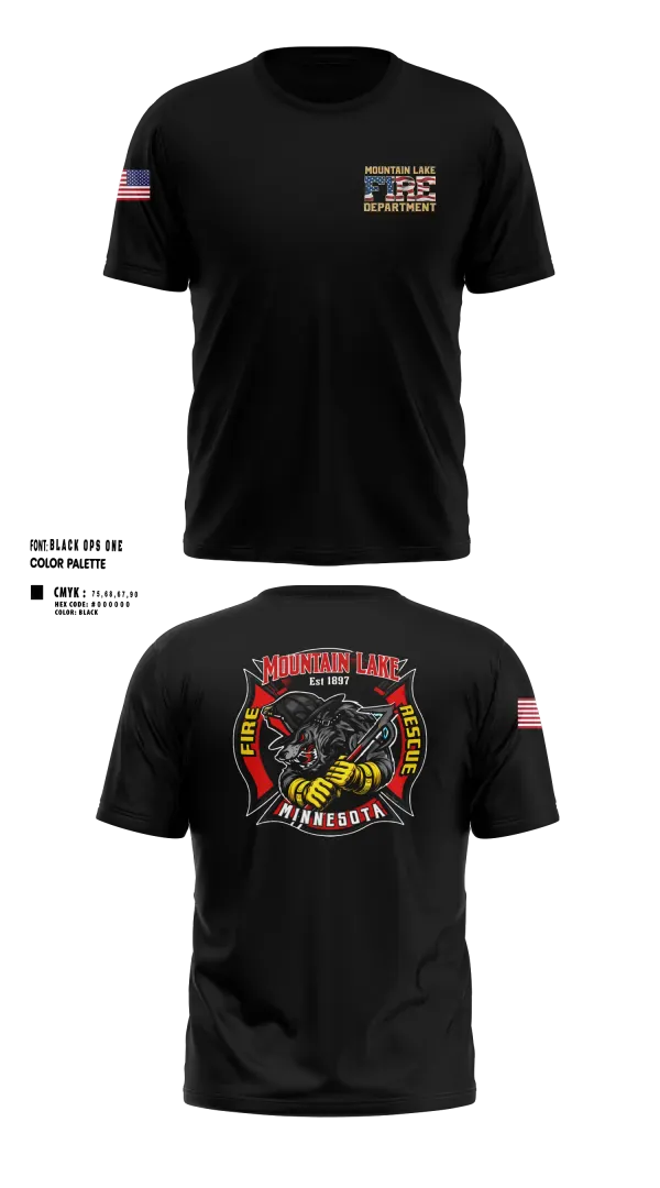 Short Sleeve Performance Shirt, Mountain Lake Fire & Rescue, Fire Department, Teamtime, Team time, sublimation, custom sports apparel, team uniforms, spirit wear, spiritwear, sports uniforms, custom shirts, team store, custom team store, fundraiser sports, apparel fundraiser