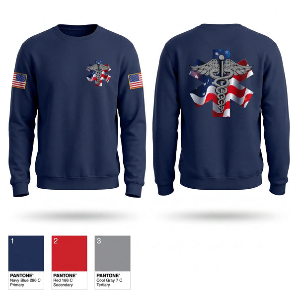 Crew Neck Sweatshirt, St. James Ambulance District, EMS/EMT, Teamtime, Team time, sublimation, custom sports apparel, team uniforms, spirit wear, spiritwear, sports uniforms, custom shirts, team store, custom team store, fundraiser sports, apparel fundraiser