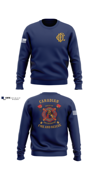 Crew Neck Sweatshirt, Canadian Volunteer Fire Department, Fire Department, Teamtime, Team time, sublimation, custom sports apparel, team uniforms, spirit wear, spiritwear, sports uniforms, custom shirts, team store, custom team store, fundraiser sports, apparel fundraiser