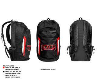 Gear Bag, Hatch Valley Bears, Men's Basketball, Teamtime, Team time, sublimation, custom sports apparel, team uniforms, spirit wear, spiritwear, sports uniforms, custom shirts, team store, custom team store, fundraiser sports, apparel fundraiser