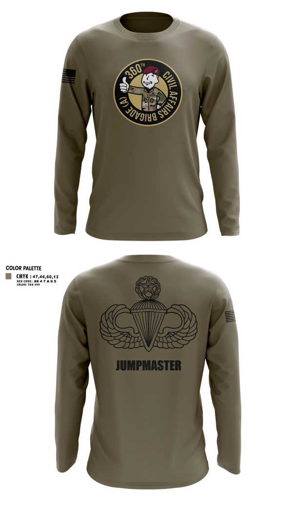 Long Sleeve Performance Shirt, 360 CA BDE (Airborne), Army, Teamtime, Team time, sublimation, custom sports apparel, team uniforms, spirit wear, spiritwear, sports uniforms, custom shirts, team store, custom team store, fundraiser sports, apparel fundraiser