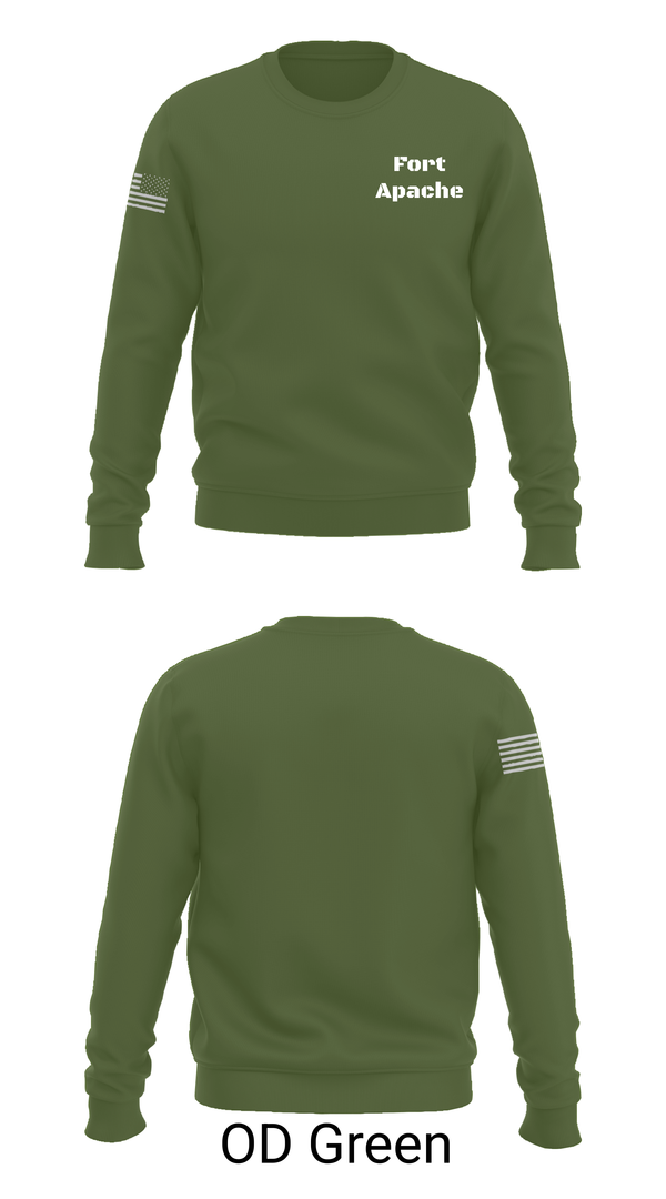 Crew Neck Sweatshirt, Fort Apache, , Teamtime, Team time, sublimation, custom sports apparel, team uniforms, spirit wear, spiritwear, sports uniforms, custom shirts, team store, custom team store, fundraiser sports, apparel fundraiser