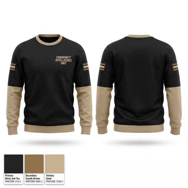 Crew Neck Sweatshirt, Community intelligence unit, , Teamtime, Team time, sublimation, custom sports apparel, team uniforms, spirit wear, spiritwear, sports uniforms, custom shirts, team store, custom team store, fundraiser sports, apparel fundraiser