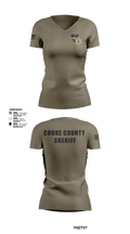Cooke County Sheriff’s Office 32513681 Women's Short Sleeve V-neck Shirt - 25