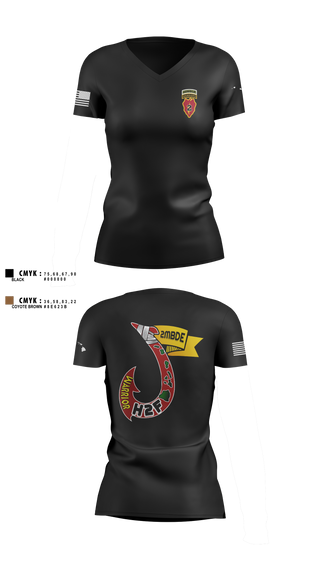 Womens Short Sleeve Vneck Shirt, H2F, 2nd Mobile Brigade, 25th Infantry Division, Army, Teamtime, Team time, sublimation, custom sports apparel, team uniforms, spirit wear, spiritwear, sports uniforms, custom shirts, team store, custom team store, fundraiser sports, apparel fundraiser