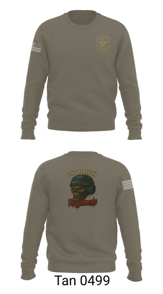 Crew Neck Sweatshirt, 2nd Platoon roughnecks 49th, Army, Teamtime, Team time, sublimation, custom sports apparel, team uniforms, spirit wear, spiritwear, sports uniforms, custom shirts, team store, custom team store, fundraiser sports, apparel fundraiser