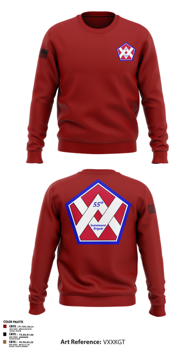 55th Sustainment Brigade 67361333 Crew Neck Sweatshirt - 1