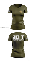Thomas county sheriff's office Women's Short Sleeve V-neck Shirt - 103