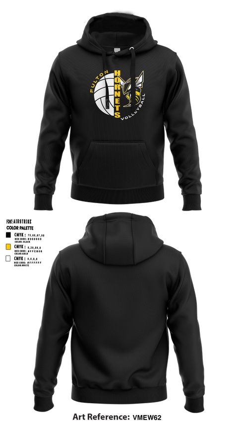 Hoodie, Fulton Hornets Volleyball, Women's Volleyball, Teamtime, Team time, sublimation, custom sports apparel, team uniforms, spirit wear, spiritwear, sports uniforms, custom shirts, team store, custom team store, fundraiser sports, apparel fundraiser