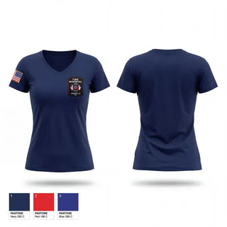 Womens Short Sleeve Vneck Shirt, Fire Marshal’s Office, Fire Department, Teamtime, Team time, sublimation, custom sports apparel, team uniforms, spirit wear, spiritwear, sports uniforms, custom shirts, team store, custom team store, fundraiser sports, apparel fundraiser