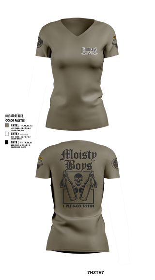 Womens Short Sleeve Vneck Shirt, 1-21 bulls 2nd pltFBCW, Army, Teamtime, Team time, sublimation, custom sports apparel, team uniforms, spirit wear, spiritwear, sports uniforms, custom shirts, team store, custom team store, fundraiser sports, apparel fundraiser