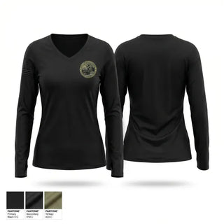 Womens Long Sleeve Vneck Shirt, Greenbrier Police Department, Police, Teamtime, Team time, sublimation, custom sports apparel, team uniforms, spirit wear, spiritwear, sports uniforms, custom shirts, team store, custom team store, fundraiser sports, apparel fundraiser