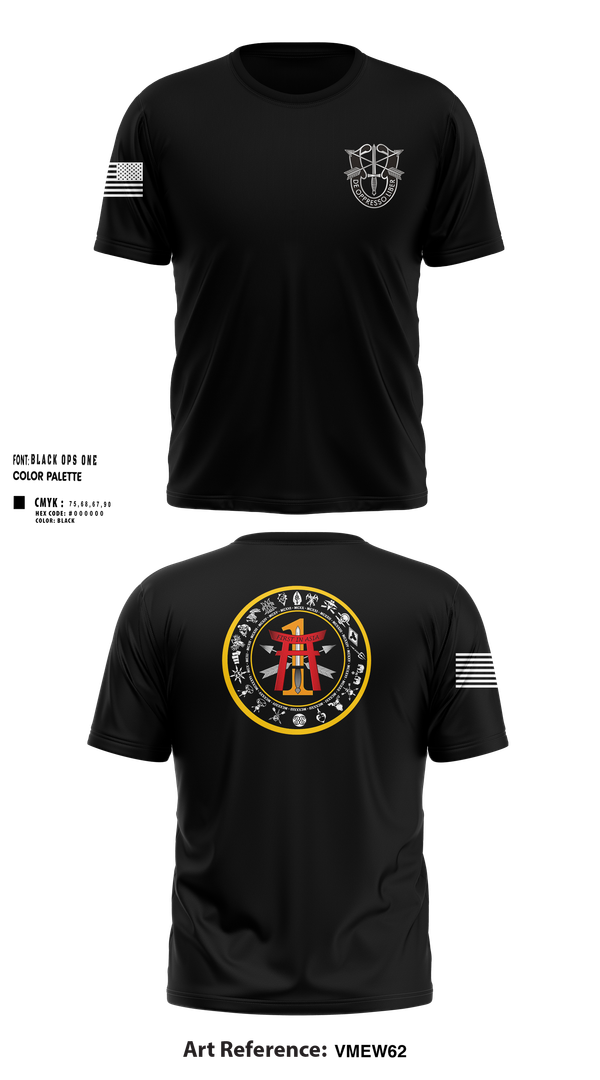 Short Sleeve Performance Shirt, 1st Battalion, 1st Special Forces Group (Airborne), Army, Teamtime, Team time, sublimation, custom sports apparel, team uniforms, spirit wear, spiritwear, sports uniforms, custom shirts, team store, custom team store, fundraiser sports, apparel fundraiser