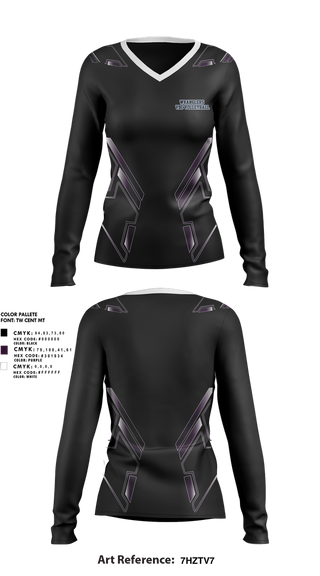 Womens Long Sleeve Vneck Shirt, Wranglers VBC, Women's Volleyball, Teamtime, Team time, sublimation, custom sports apparel, team uniforms, spirit wear, spiritwear, sports uniforms, custom shirts, team store, custom team store, fundraiser sports, apparel fundraiser