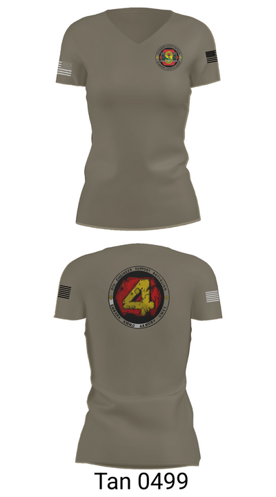 9th Engineer Support Battalion 95542880 Women's Short Sleeve V-neck Shirt - 68