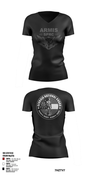 Womens Short Sleeve Vneck Shirt, Armis GANG, National Guard, Teamtime, Team time, sublimation, custom sports apparel, team uniforms, spirit wear, spiritwear, sports uniforms, custom shirts, team store, custom team store, fundraiser sports, apparel fundraiser