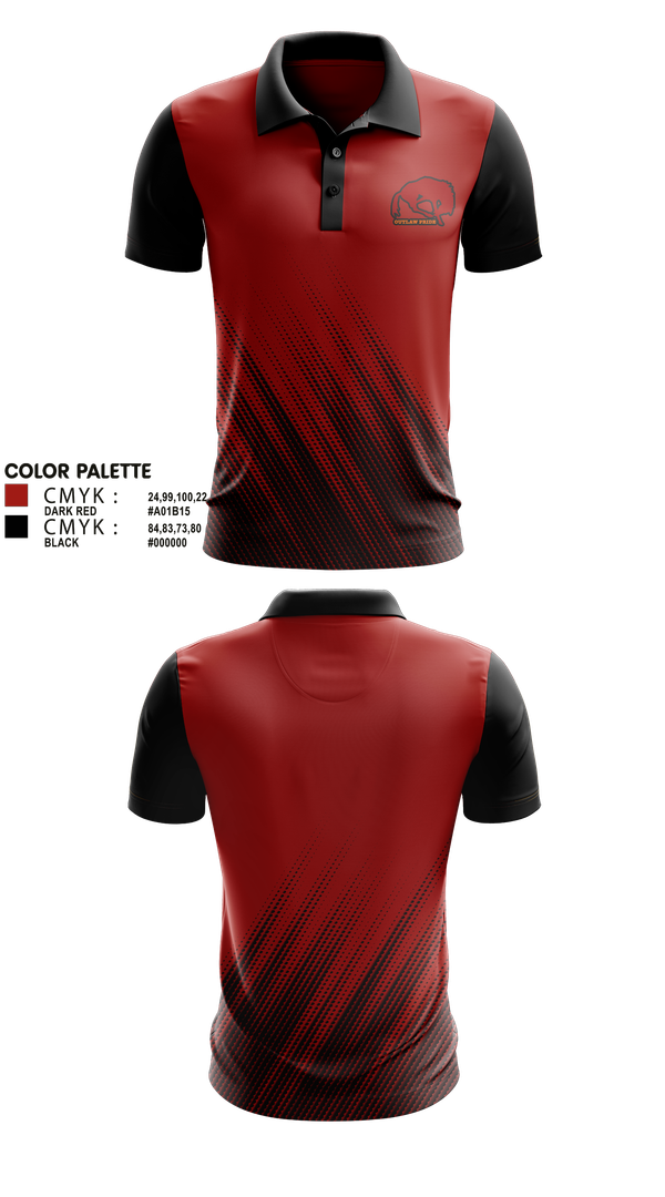 Short Sleeve Performance Polo, Rawlins Outlaws, Wrestling, Teamtime, Team time, sublimation, custom sports apparel, team uniforms, spirit wear, spiritwear, sports uniforms, custom shirts, team store, custom team store, fundraiser sports, apparel fundraiser