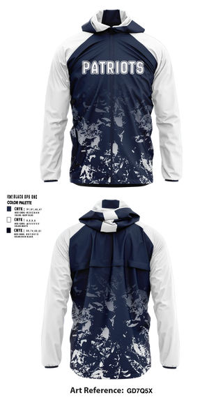 Windbreaker, Patriots, Men's Basketball, Teamtime, Team time, sublimation, custom sports apparel, team uniforms, spirit wear, spiritwear, sports uniforms, custom shirts, team store, custom team store, fundraiser sports, apparel fundraiser