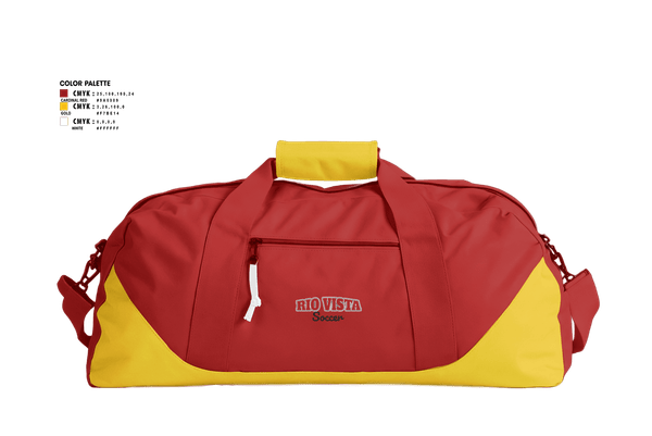 Duffle Bag, Rio Vista Rams, Men's Soccer, Teamtime, Team time, sublimation, custom sports apparel, team uniforms, spirit wear, spiritwear, sports uniforms, custom shirts, team store, custom team store, fundraiser sports, apparel fundraiser