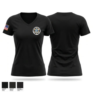 Womens Short Sleeve Vneck Shirt, Marathon County Sheriff, Police, Teamtime, Team time, sublimation, custom sports apparel, team uniforms, spirit wear, spiritwear, sports uniforms, custom shirts, team store, custom team store, fundraiser sports, apparel fundraiser