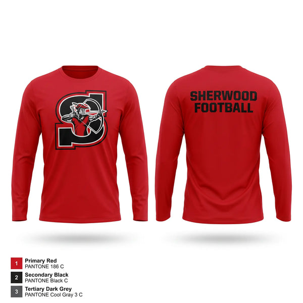 Long Sleeve Performance Shirt, Sherwood Middle School Football, , Teamtime, Team time, sublimation, custom sports apparel, team uniforms, spirit wear, spiritwear, sports uniforms, custom shirts, team store, custom team store, fundraiser sports, apparel fundraiser