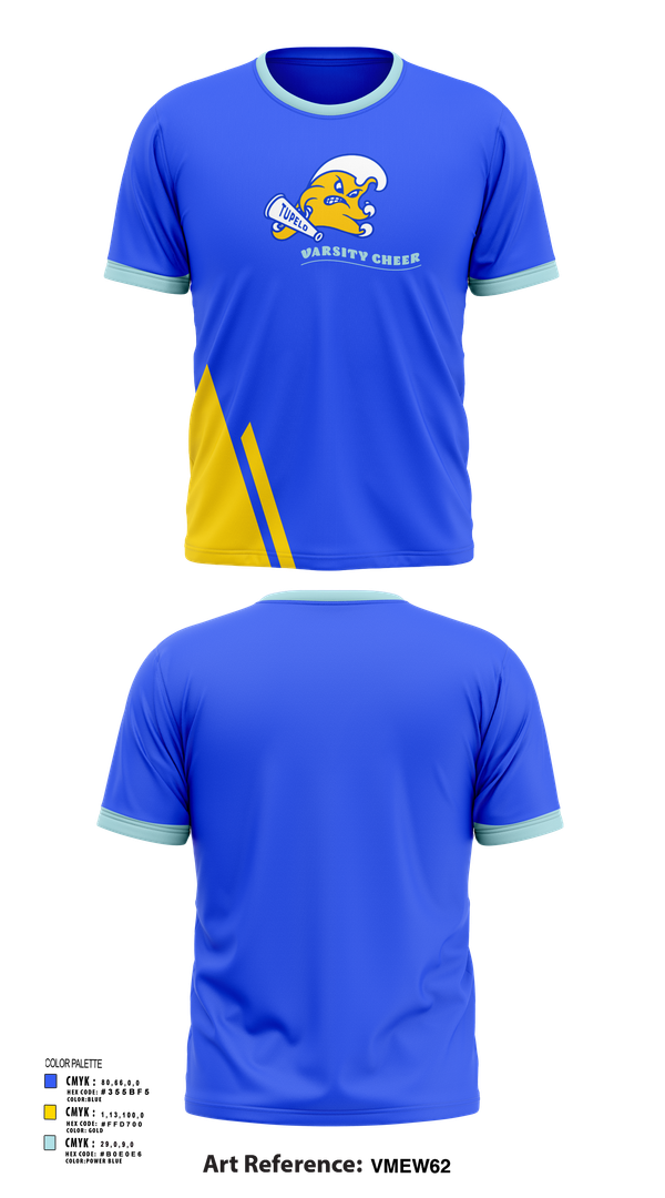 Short Sleeve Performance Shirt, Tupelo Varsity Cheer, Cheer, Teamtime, Team time, sublimation, custom sports apparel, team uniforms, spirit wear, spiritwear, sports uniforms, custom shirts, team store, custom team store, fundraiser sports, apparel fundraiser