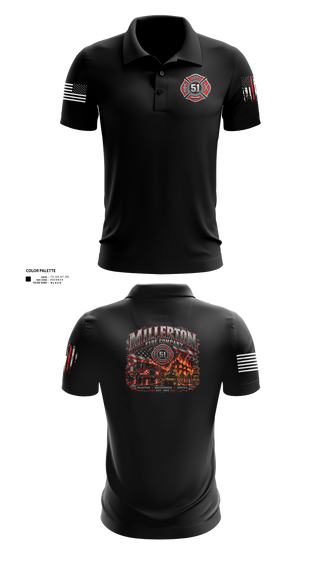 Short Sleeve Performance Polo, Millerton Fire Company, Fire Department, Teamtime, Team time, sublimation, custom sports apparel, team uniforms, spirit wear, spiritwear, sports uniforms, custom shirts, team store, custom team store, fundraiser sports, apparel fundraiser