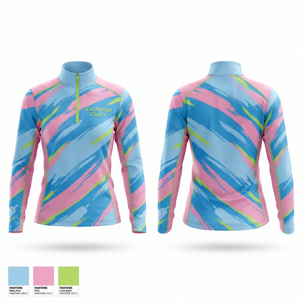 Quarter Zip Jacket, Exchange Club, Baseball, Teamtime, Team time, sublimation, custom sports apparel, team uniforms, spirit wear, spiritwear, sports uniforms, custom shirts, team store, custom team store, fundraiser sports, apparel fundraiser