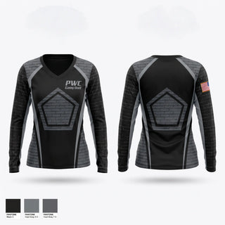 Womens Long Sleeve Vneck Shirt, PWC Gang Unit, Police, Teamtime, Team time, sublimation, custom sports apparel, team uniforms, spirit wear, spiritwear, sports uniforms, custom shirts, team store, custom team store, fundraiser sports, apparel fundraiser