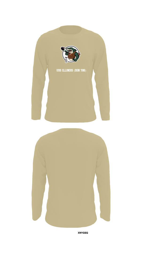 Long Sleeve Performance Shirt, USS Illinois (SSN 786), , Teamtime, Team time, sublimation, custom sports apparel, team uniforms, spirit wear, spiritwear, sports uniforms, custom shirts, team store, custom team store, fundraiser sports, apparel fundraiser