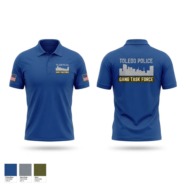 Short Sleeve Performance Polo, Toledo Police Gang Task Force, Police, Teamtime, Team time, sublimation, custom sports apparel, team uniforms, spirit wear, spiritwear, sports uniforms, custom shirts, team store, custom team store, fundraiser sports, apparel fundraiser