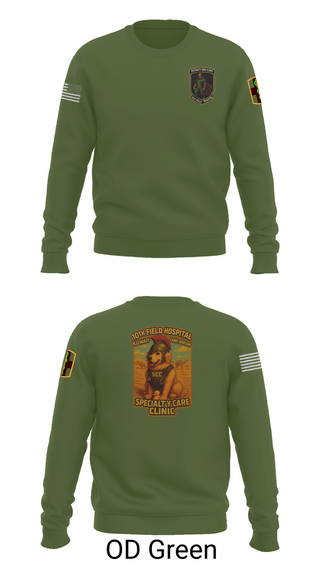 Crew Neck Sweatshirt, SCC 10th Field Hospital, , Teamtime, Team time, sublimation, custom sports apparel, team uniforms, spirit wear, spiritwear, sports uniforms, custom shirts, team store, custom team store, fundraiser sports, apparel fundraiser